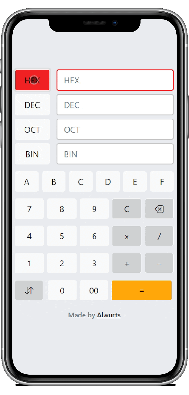 A Gif of an iPhone using the calculator features of the app